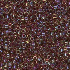 Miyuki delica Beads 11/0 - Cranberry lined chartreuse ab DB-1748